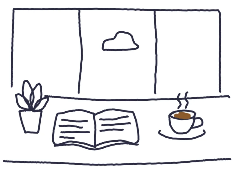 Drawing for “A Book at the Window Seat”